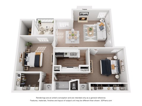 a 1 bedroom floorplan is shown in this illustration